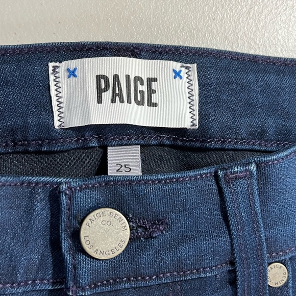 PAIGE Denim Verdugo Ultra Skinny Mid-Rise Jeans, Pamela Dark Wash, Size … - Picture 3 of 11